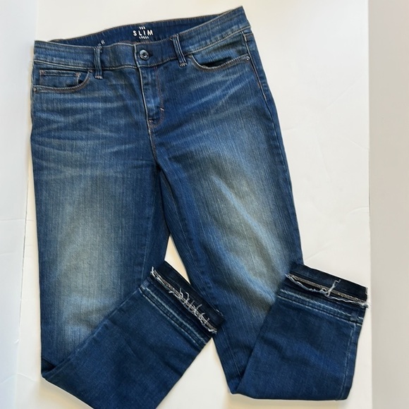 White House Black Market Classic Rise Ball Chain Slim Ankle Jeans Sz 6 - Picture 9 of 12